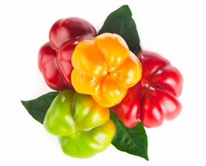 Sweet bell pepper isolated on white background