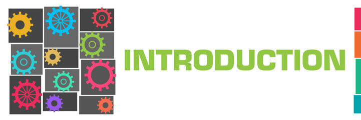 Introduction Dark Colorful Gears Grid Left 