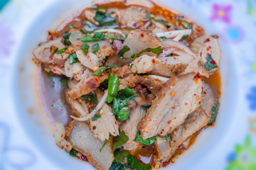 Hot and Spicy Grilled Pork Salad,