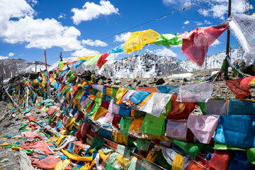 Buddhist Tibetan Jinfan on the top of the mountain
