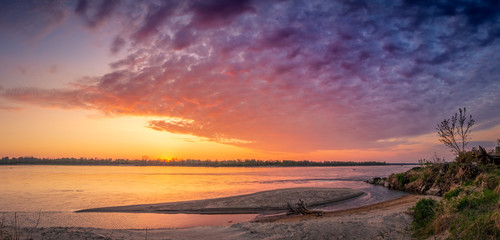 Sunrise over the Vistula river near Konstancin-Jeziorna, Masovia, Poland