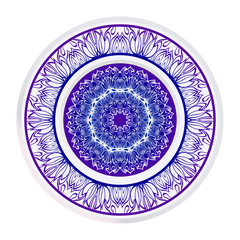 Flower Coloring Mandala. Decorative Vector Elements. Oriental Pattern. Indian, Moroccan, Mystic, Ottoman Motifs. Anti-Stress Therapy Pattern.