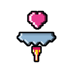 video game pixelated heart