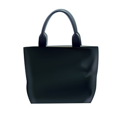 Vector illustration of an isolated black female bag on a white background.
