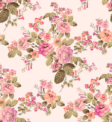 Spring flowers pattern for fabric,wallpaper - illüstration