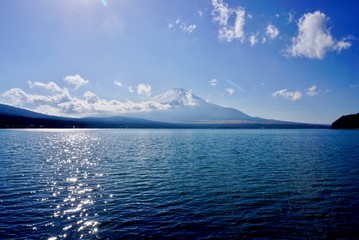 山中湖越しの富士山