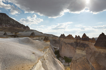 Famous stone mushrooms. Cappadocia