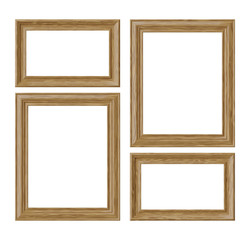 Wood frames for picture or photo isolated on white background