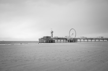 Scheveningen Beach Pier Ferris Wheel The Hague Netherlands