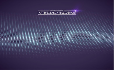 Artificial intelligence automation technology background. Augmented reality vector design. Vector Eps 10