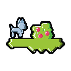 video game pixelated robotic dog