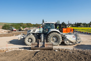 chantier de travaux publics