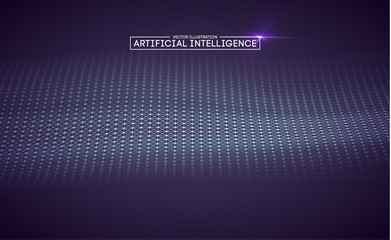 Artificial intelligence automation technology background. Augmented reality vector design. Vector Eps 10