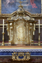 Tabernacle. Eglise Saint-Nicolas de Véroce. / Tabernacle. Church of St. Nicholas of Veroce.