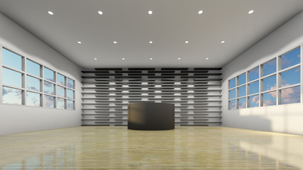 showroom background render 