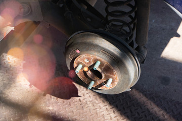 Drum brakes.