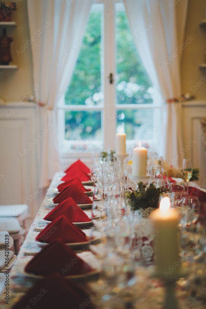 Sticker festive table setting