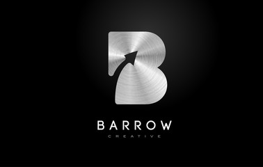 Silver B Logo. B Letter Icon Design Vector