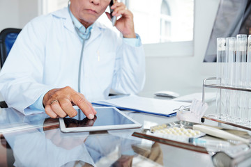 Doctor working at his desk