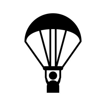 Paragliding Glyph Black Icon