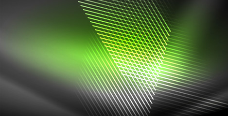 Neon glowing lines, magic energy space light concept, abstract background wallpaper design