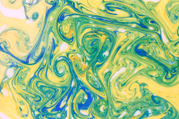 Green blue yellow marble texture background