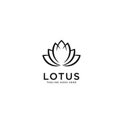 Lotus logo template, vector illustration - Vector