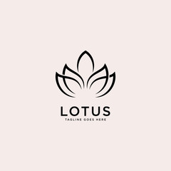 Lotus logo template, vector illustration - Vector