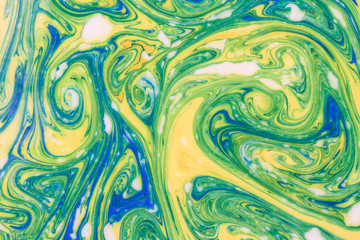 Green blue yellow marble texture background