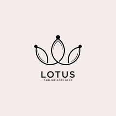 Lotus logo template, vector illustration - Vector
