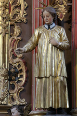 Obraz premium Saint-Etienne. Eglise Saint-Nicolas de Véroce. / Saint Stephen. Church of St. Nicholas of Veroce.