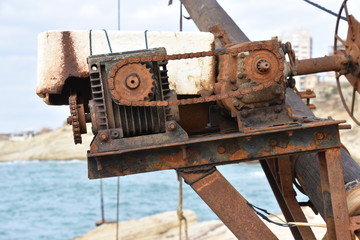 Rusty Old Boat Engine, Beirut, Lebanon