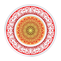 Floral Mandala. Vector Illustration. For Coloring Book, Greeting Card, Invitation, Tattoo. Anti-Stress Therapy Pattern.