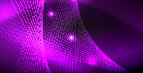 Neon color abstract lines