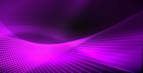 Neon color abstract lines