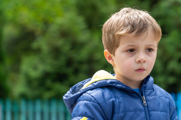Small child portrait looking at the camera