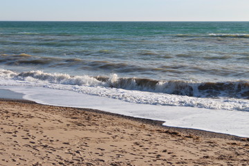 waves on beach