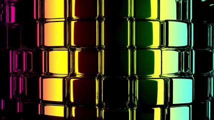 Metallic Cube Rotation 3d 