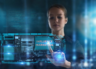 The concept of business, technology, the Internet and the network. A young entrepreneur working on...
