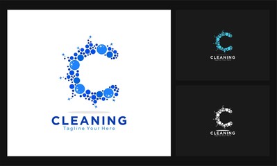 circle icon concept design cleaning logo