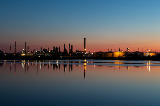 The industrial area of Porto Marghera in Italy
