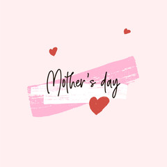 Mother's day greeting card brush paint background. - 264224202