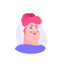 Female user avatar vector