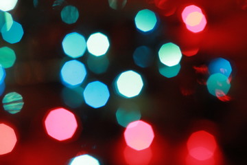 bright colorful lights festive