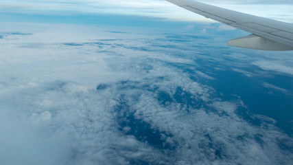Fototapeta na wymiar Sky and Cloud view on the plane