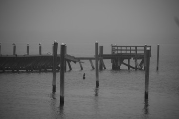 Fototapeta premium Destroyed pier