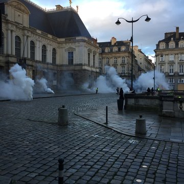 Manifestation gilets jaunes acte X Rennes