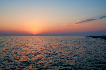 sunset in the tropical sea