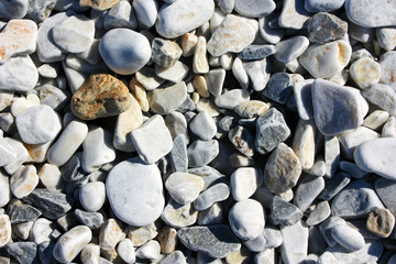White stones on the sea beach