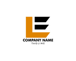 Initial Letter LE Logo Template Design - obrazy, fototapety, plakaty